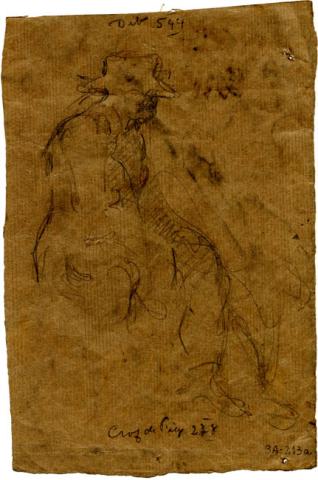 Primera imagen del registro Croquis de figura femenina con sombrero/ Croquis de figura femenina sedente