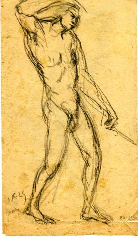 Primera imagen del registro Croquis de figuras masculinas desnudas