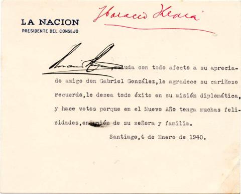 Primera imagen del registro Saludos protocolares