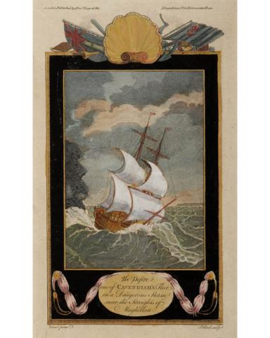Primera imagen del registro The Desire one of Cavendish's Fleet in a Dangerous Storm near the Streight of Maghellan