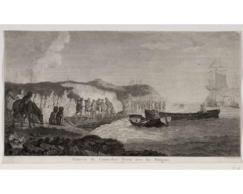 Primera imagen del registro Entrevue du Commodore Byron avec les Patagons