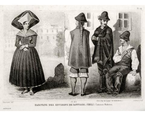 Primera imagen del registro Habitans des Environs de Santiago (Chile) Costumes Modernes