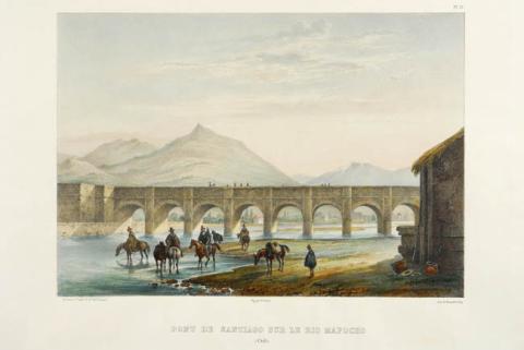 Primera imagen del registro Pont de Santiago sur le Rio Mapocho (Chili)