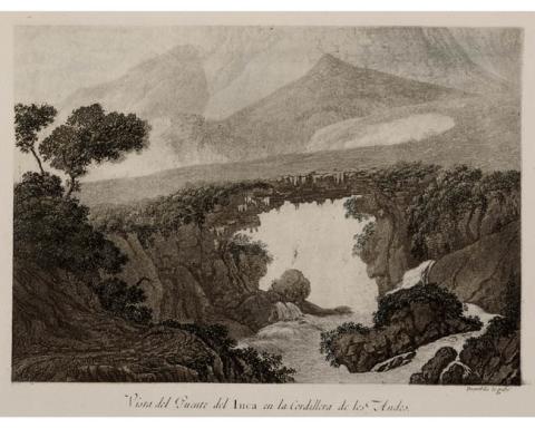 Primera imagen del registro Vista del Puente del Inca en la Cordillera de Los Andes