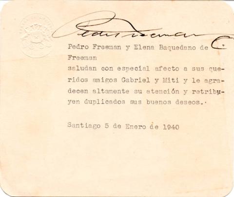 Primera imagen del registro Saludos de agradecimiento