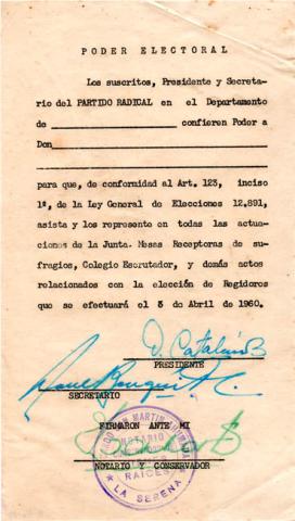 Primera imagen del registro Poder notarial