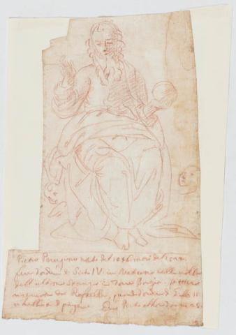 Primera imagen del registro Dios Padre (anverso) / Estudio de composición (reverso)