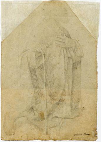 Primera imagen del registro Estudio de figura arrodillada (anverso) / Virgen con el niño (reverso)