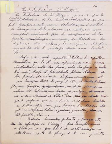 Primera imagen del registro La dictadura de O´Higgins