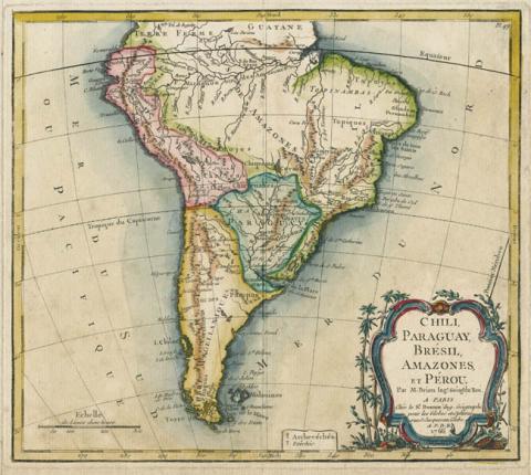 Primera imagen del registro Chile, Paraguay, Brasil, Amazonas y Perú.
