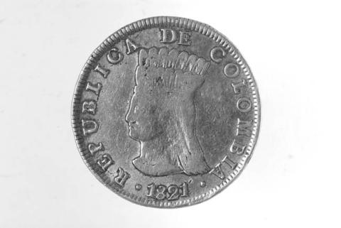 Primera imagen del registro 8 reales de la República de Colombia