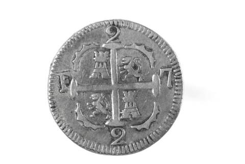 Primera imagen del registro 2 reales de la Capitanía General de Venezuela