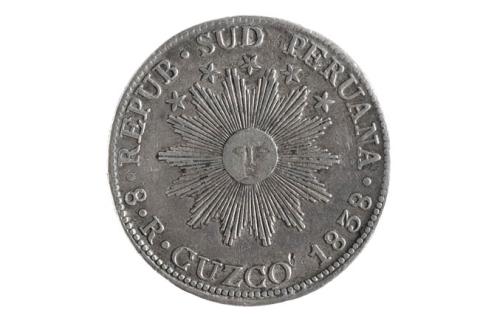 Primera imagen del registro 8 reales de la República Sudperuana