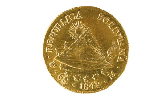 Primera imagen del registro 8 escudos de la República de Bolivia
