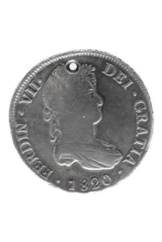 Primera imagen del registro 8 reales del Virreinato del Río de La Plata