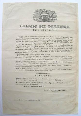 Primera imagen del registro Colejio del Porvenir para Señoritas