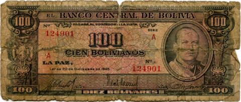 Primera imagen del registro Cien Bolivianos