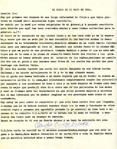 Primera imagen del registro Carta de don Claudio Orrego Vicuña a su tío don Eugenio