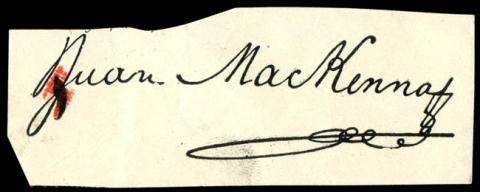 Primera imagen del registro Firma del general don Juan Mackenna