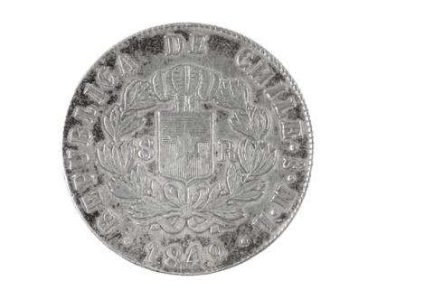 Primera imagen del registro 8 reales de la República de Chile