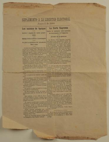 Primera imagen del registro Página del Suplemento a la Libertad