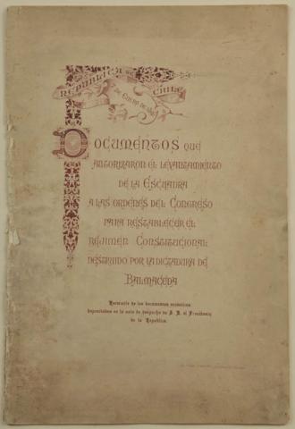 Primera imagen del registro Documentos que autorizan el levantamiento de la Escuadra a las órdenes del Congreso para restablecer el Régimen Constitucional..