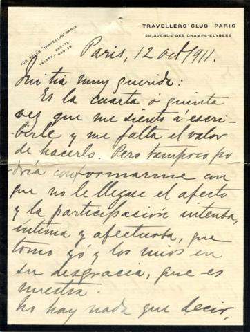 Primera imagen del registro Carta de don Carlos Concha hacia su tía Victoria Subercaseaux