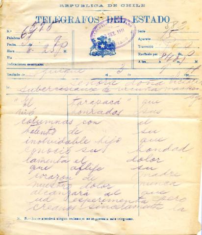 Primera imagen del registro De don Alberto Hansenz a doña Victoria Subercaseaux viuda de Vicuña Mackenna
