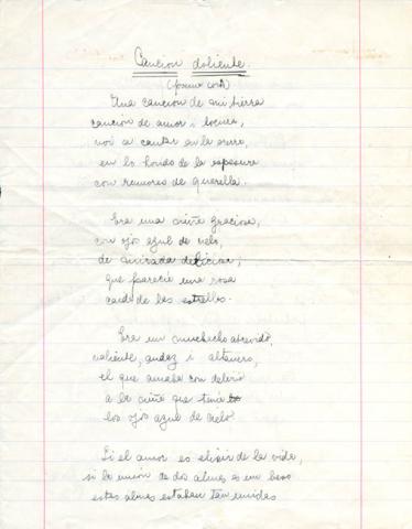 Primera imagen del registro Canción doliente, poema breve