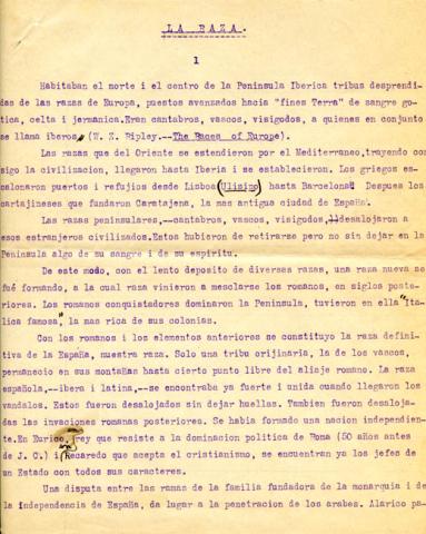 Primera imagen del registro La raza