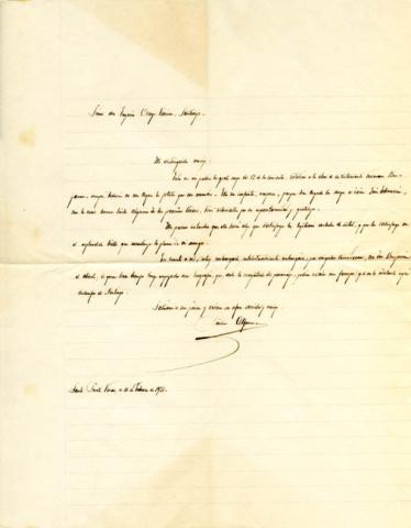 Primera imagen del registro Carta de don Paulino Alfonso a su amigo Eugenio Orrego Vicuña