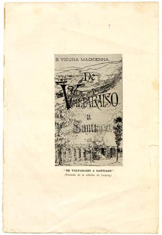 Primera imagen del registro Portada de la obra "De Valparaíso a Santiago"
