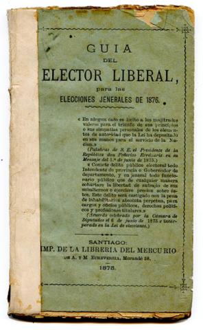 Primera imagen del registro Guía del elector liberal para las elecciones jenerales de 1876