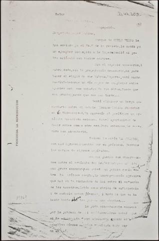 Primera imagen del registro Carta de Gabriela Mistral