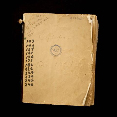 Primera imagen del registro Copiador de la logia Destello