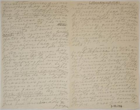 Primera imagen del registro Carta de Gabriela Mistral a J. García Monje