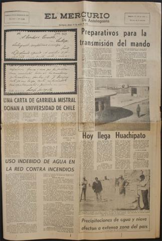 Primera imagen del registro Donación de carta de Gabriela Mistral
