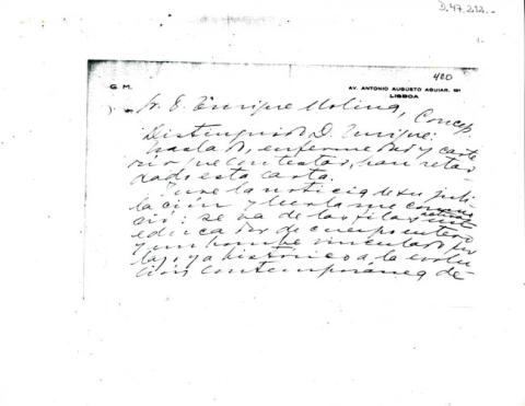 Primera imagen del registro Carta de Gabriela Mistral