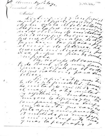 Primera imagen del registro Carta de Gabriela Mistral