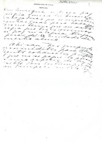 Primera imagen del registro carta de Gabriela Mistral a Enrique Molina