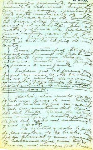 Primera imagen del registro Carta de Gabriela Mistral