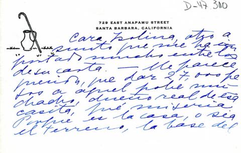 Primera imagen del registro Carta de Gabriela Mistral a Isolina