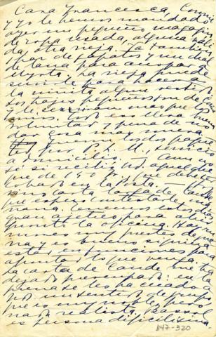Primera imagen del registro Carta de Gabriela Mistral a Francesca