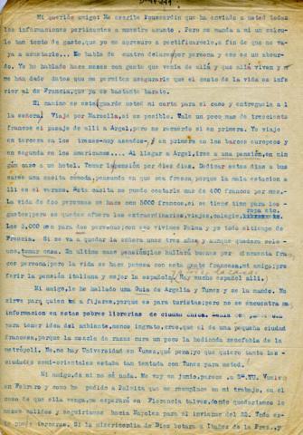 Primera imagen del registro Carta de Gabriela Mistral