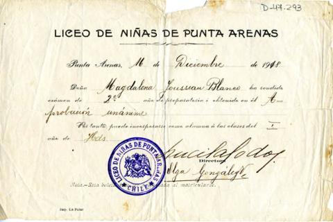 Primera imagen del registro Liceo de Niñas de Punta Arenas