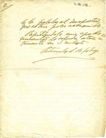 Primera imagen del registro Carta de Petronila Alcayaga a Gabriela Mistral
