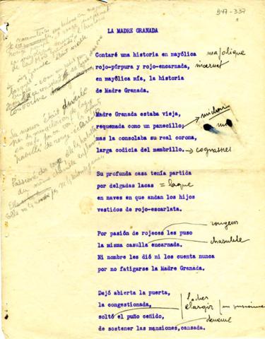 Primera imagen del registro Seis poemas de Gabriela Mistral