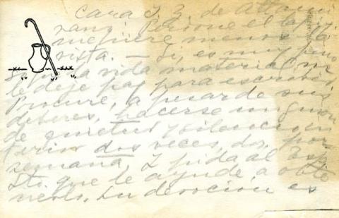 Primera imagen del registro Tarjeta de Invitación escrita por Gabriela Mistral
