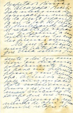 Primera imagen del registro Carta de Gabriela Mistral