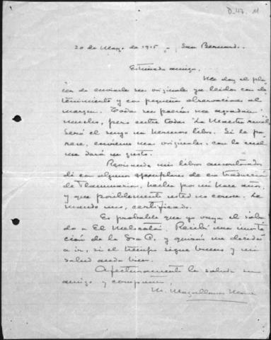 Primera imagen del registro Carta